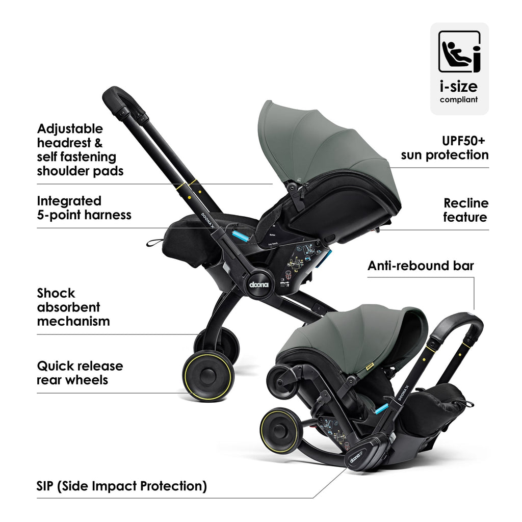 Doona X Car Seat & Stroller - Slate Green